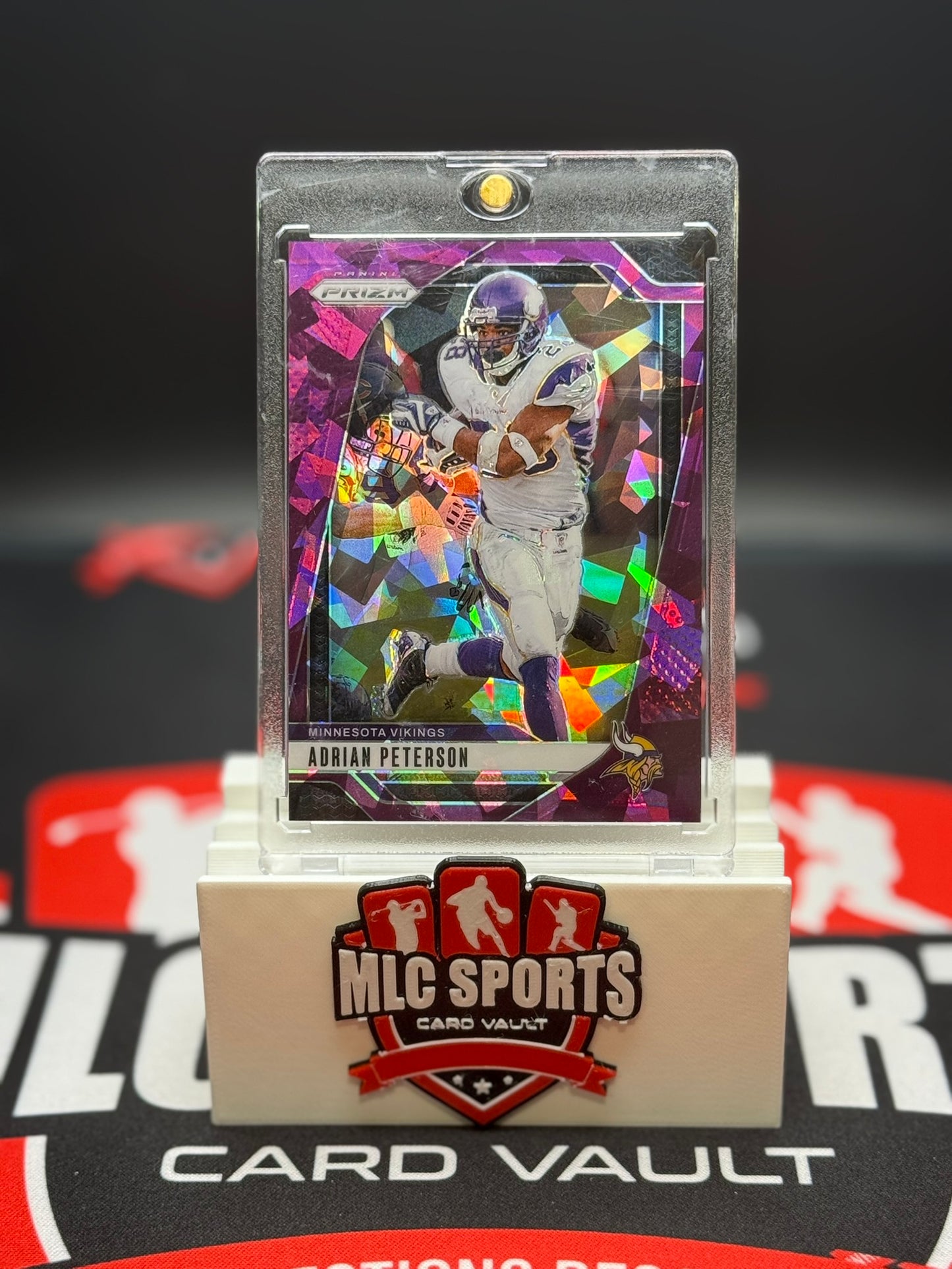Adrian Peterson /225 Purple Cracked Ice Prizm Vikings