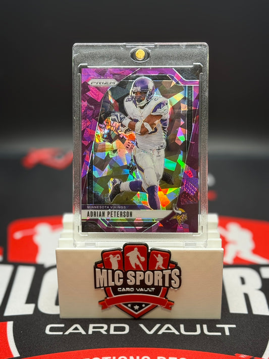 Adrian Peterson /225 Purple Cracked Ice Prizm Vikings