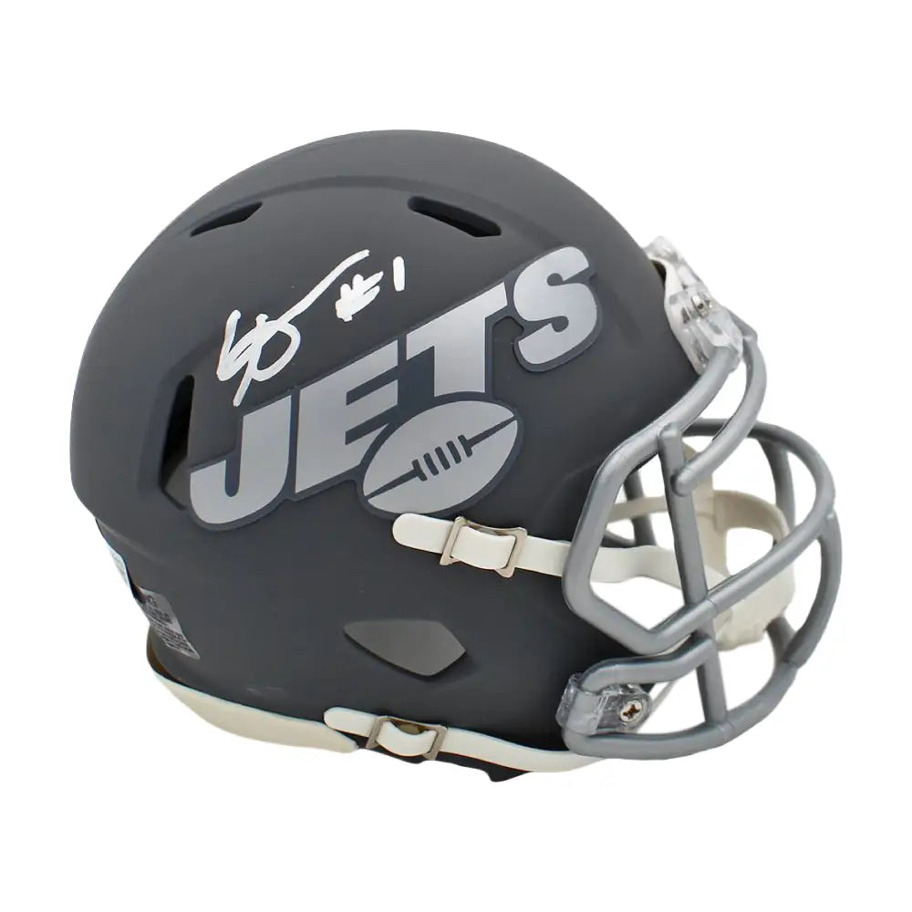 Ahmad ’Sauce’ Gardner Autographed Slate Mini Helmet - Football Memorabilia