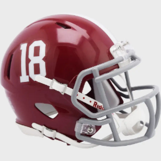 Alabama Crimson Tide NCAA Mini Speed Football Helmet #18 - NCAA - Helmets