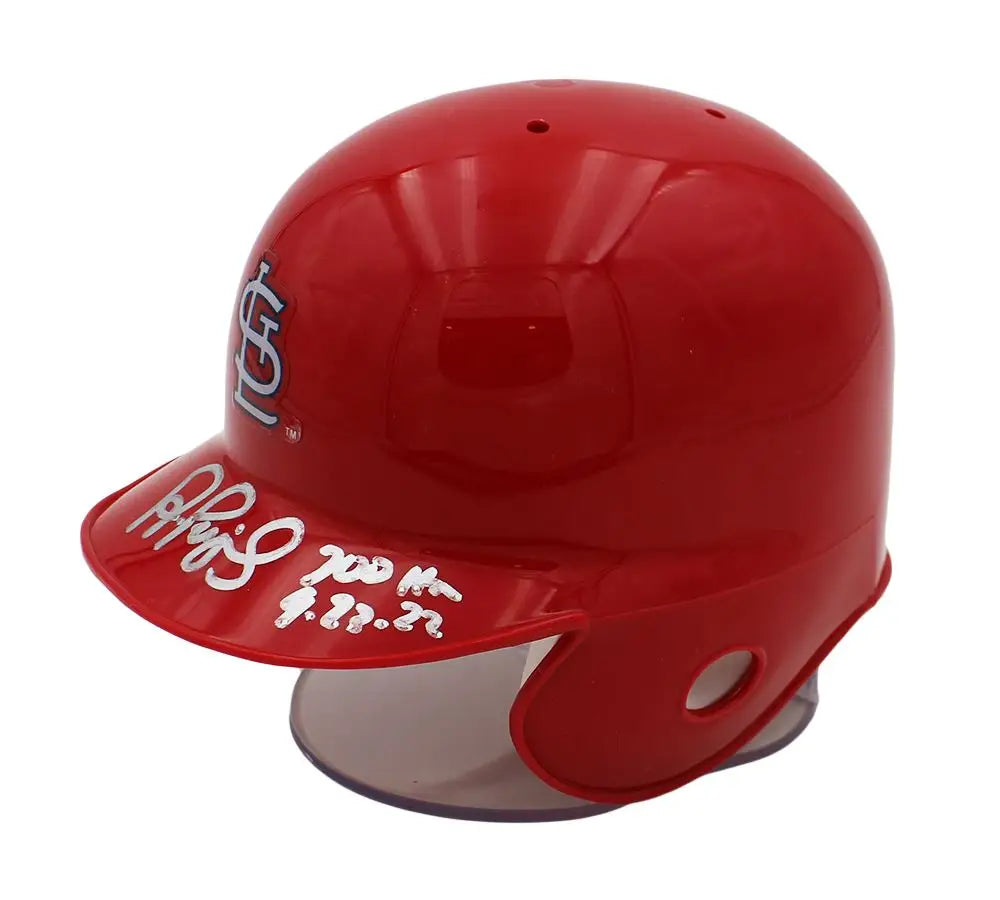 Albert Pujols Autographed Mini Helmet 700 HR 9.23.22 - Baseball Memorabilia