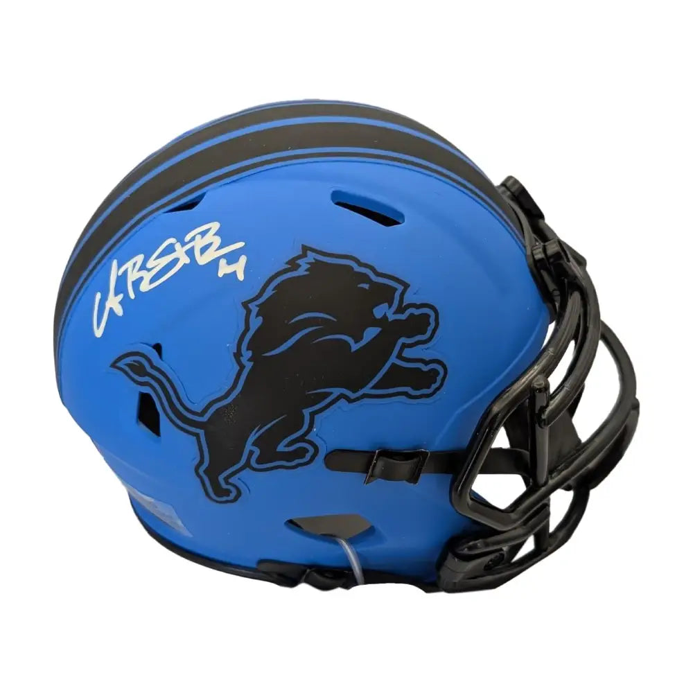 Amon-Ra St. Brown Autographed Detroit Lions Riddell Rave Mini Helmet - Football Memorabilia