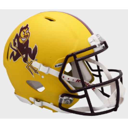 Arizona State Sun Devils Full Size Authentic Speed Football Helmet Flat Yellow Sparky - NCAA - Helmets
