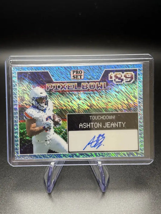Ashton Jeanty 2024 Leaf Pro Set PixelBowl Blue Crystal Auto #PXA-AJ1 /25 RC
