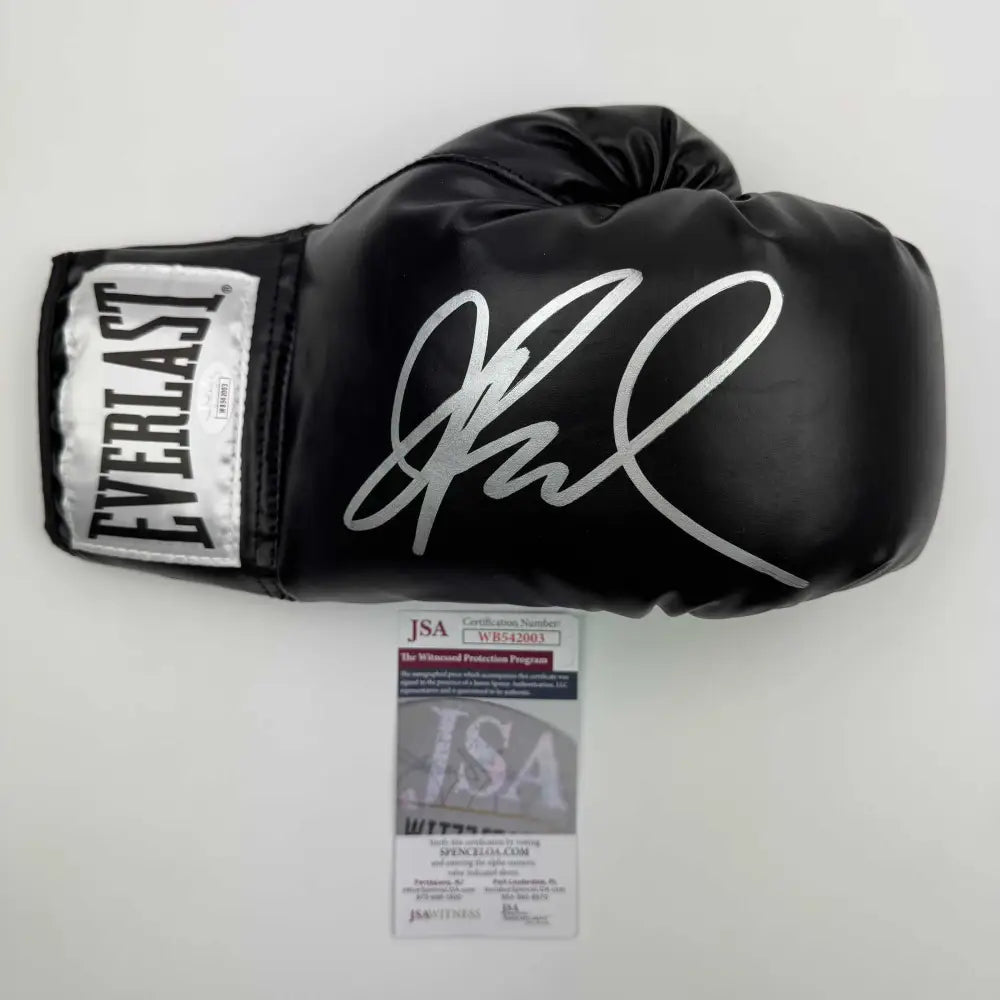 Autographed/Signed Jake Paul Black Everlast Boxing Glove JSA COA - Boxing Autographed Paraphernalia