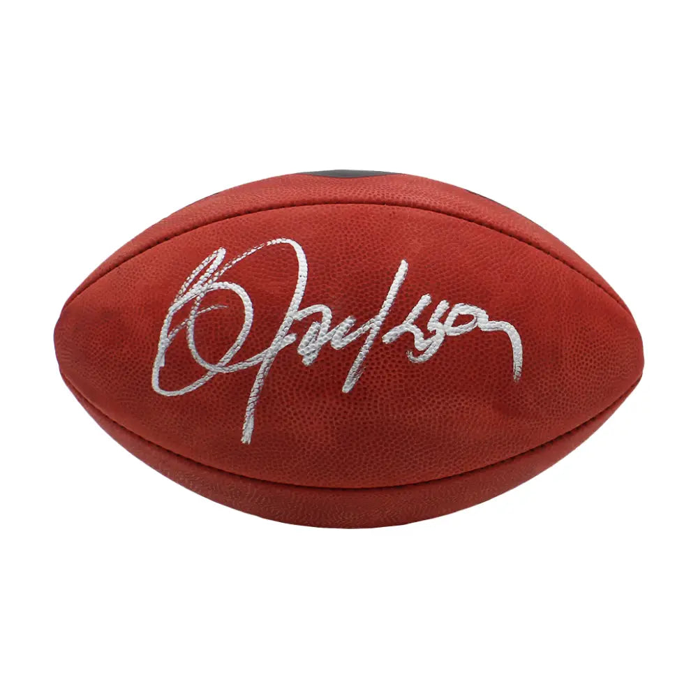Bo Jackson Autographed Raiders Wilson Official Duke Metallic Football - Football Memorabilia