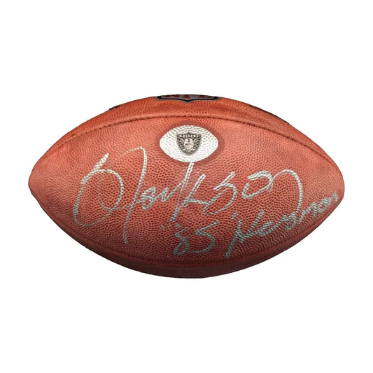 Bo Jackson Autographed Wilson Duke Official Heisman 85 Inscription - Football Memorabilia
