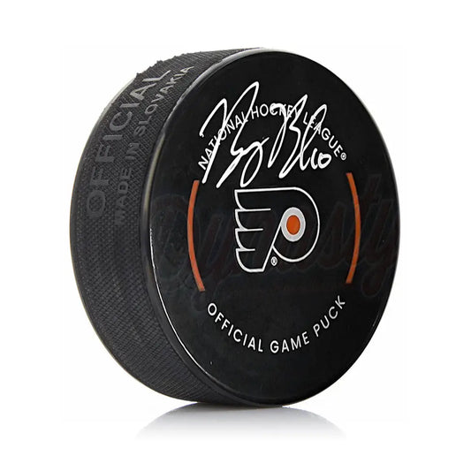 Bobby Brink Autographed Philadelphia Flyers 2022-23 Hockey Game Model Puck - Hockey Memorabilia