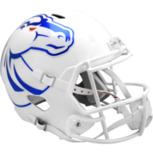 Boise State Broncos Full Size Speed Replica Football Helmet White- NCAA - Helmets