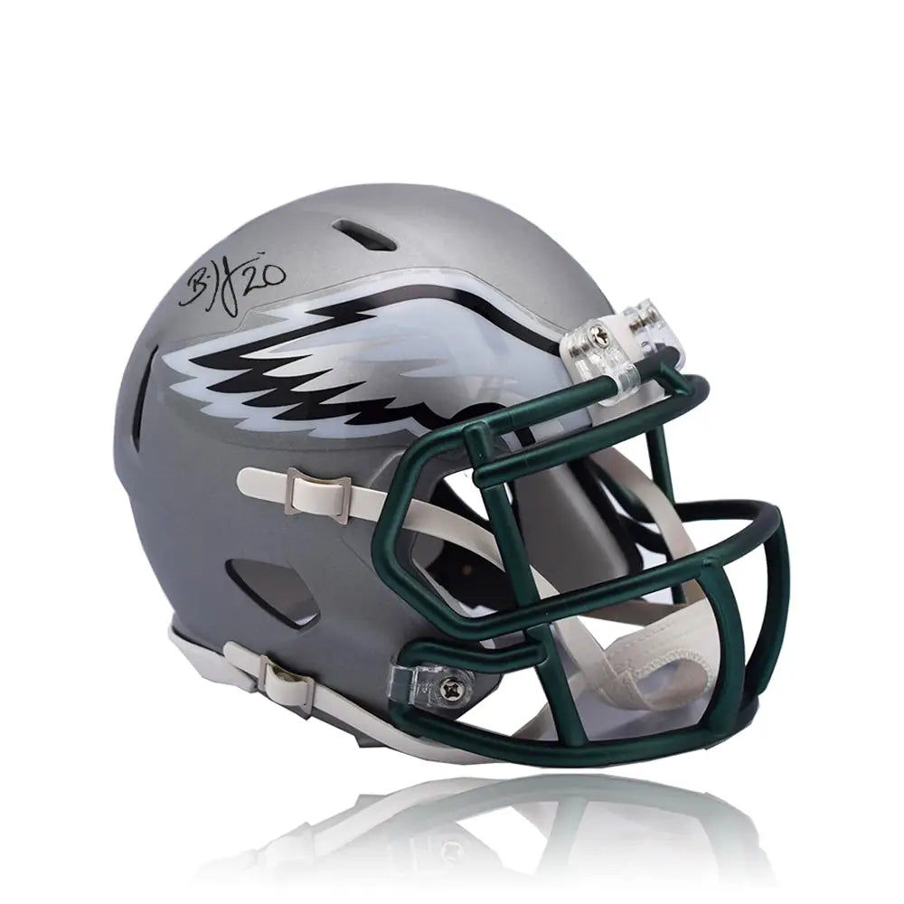 Brian Dawkins Philadelphia Eagles Autographed Football Blaze Helmet - Football Memorabilia