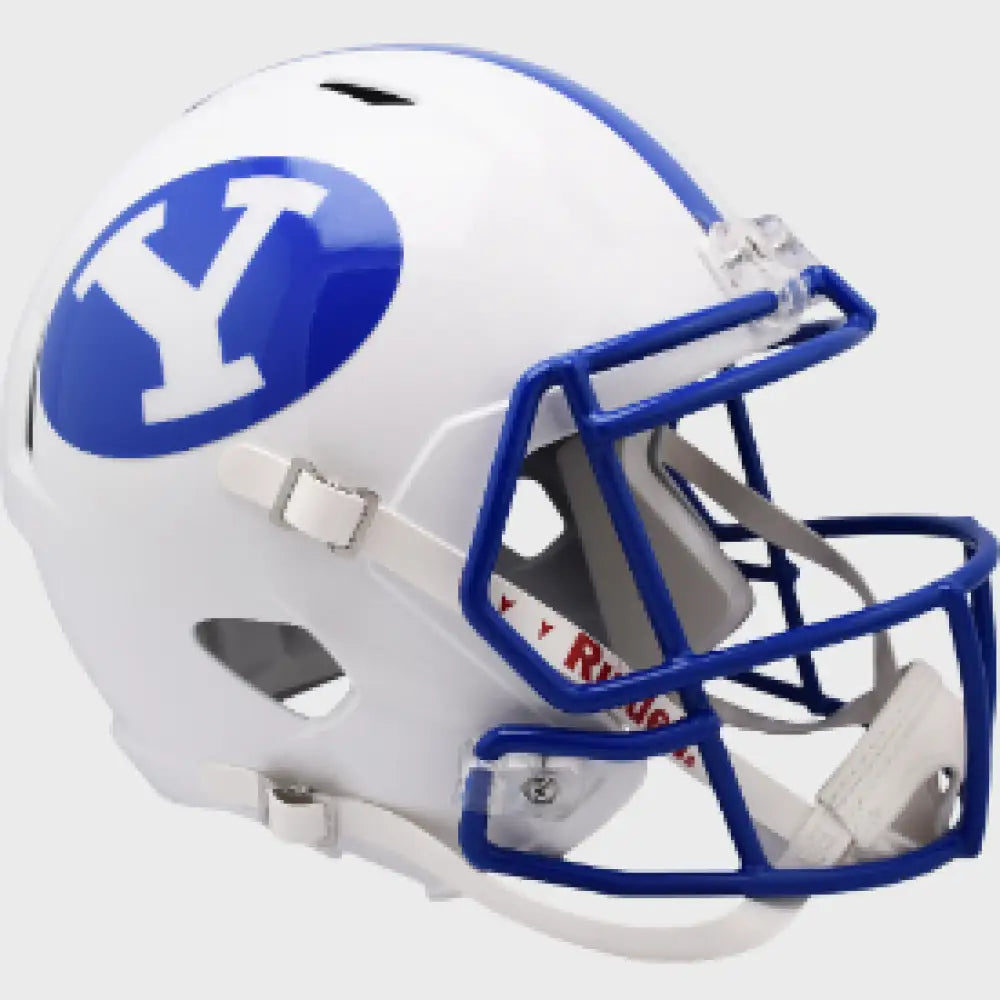 Brigham Young Cougars (BYU) Full Size Speed Replica Football Helmet White - NCAA - Helmets