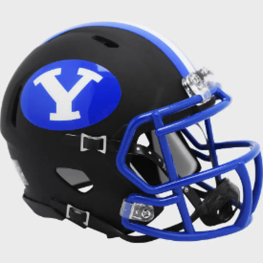 Brigham Young Cougars (BYU) NCAA Mini Speed Football Helmet Matte Black - NCAA - Helmets