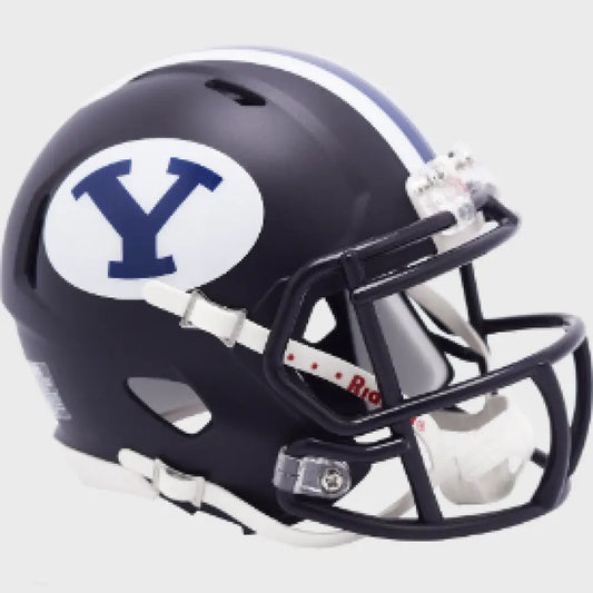 Brigham Young Cougars (BYU) NCAA Mini Speed Football Helmet Navy- NCAA - Helmets