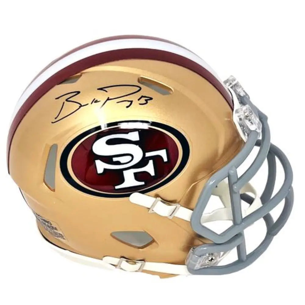 Brock Purdy Autographed 49ers Speed Mini Helmet - Fanatics Auth - Football Memorabilia