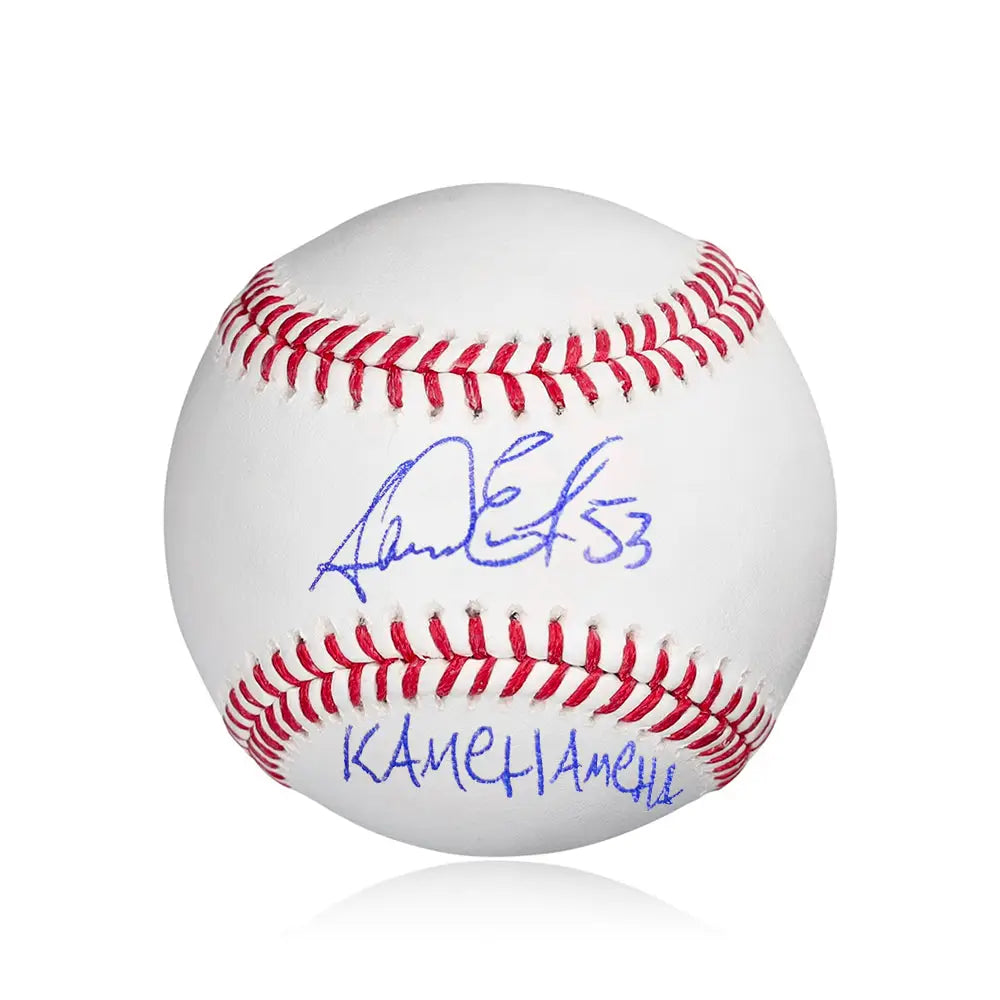 Carlos Estevez Philadelphia Phillies Autographed Baseball with Kamehameha Inscription - Baseball Memorabilia