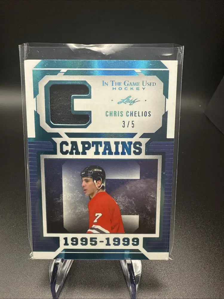 Authentic Chris Chelios Captains Jersey Relic 3/5 | MLC SPORTS CARD VAULT