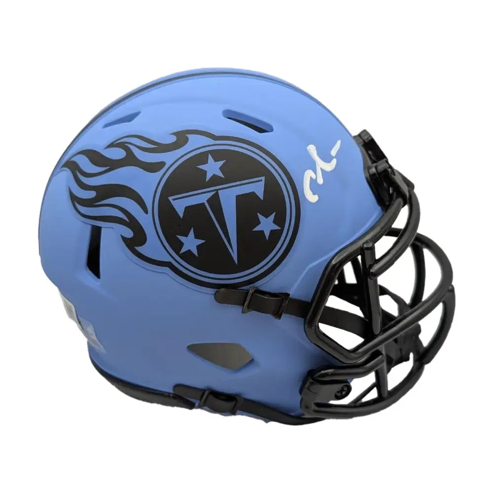Chris Johnson Autographed Tennessee Titans Riddell Rave Mini Helmet - Football Memorabilia