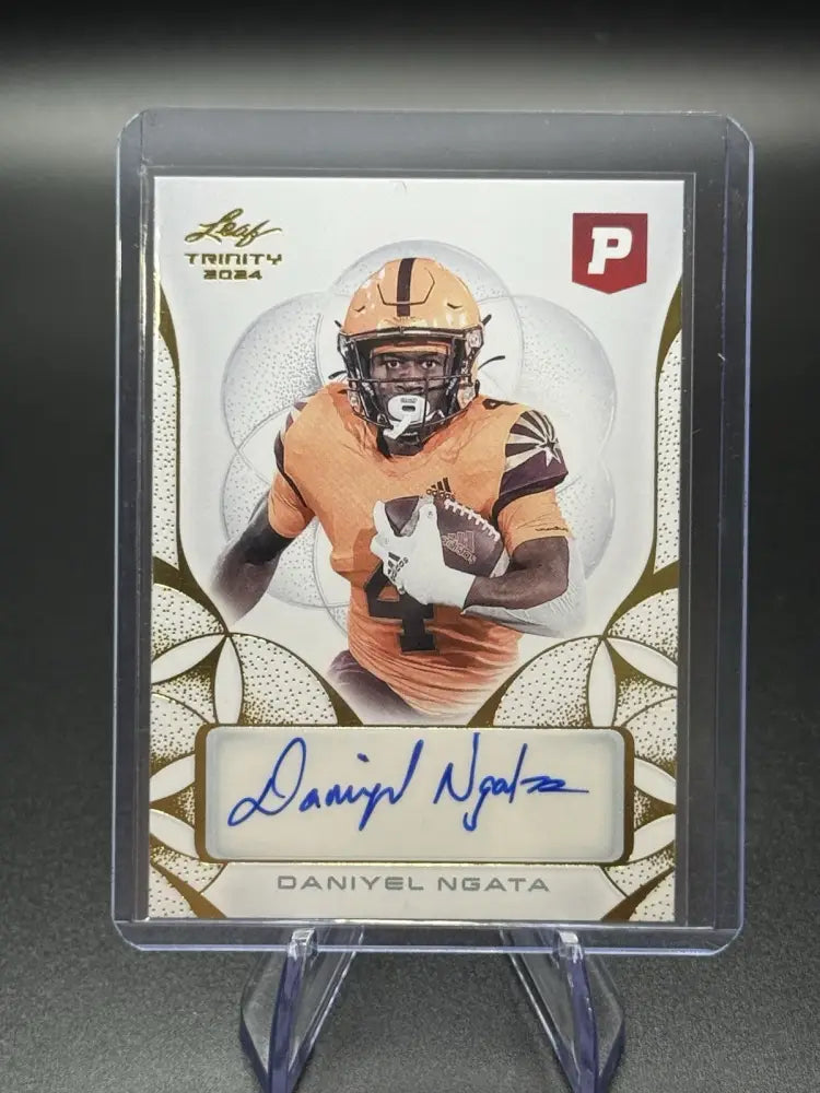 Daniyel Ngata Auto. 2024 Leaf Trinity Pristine Auction. Card Ba-dn1.