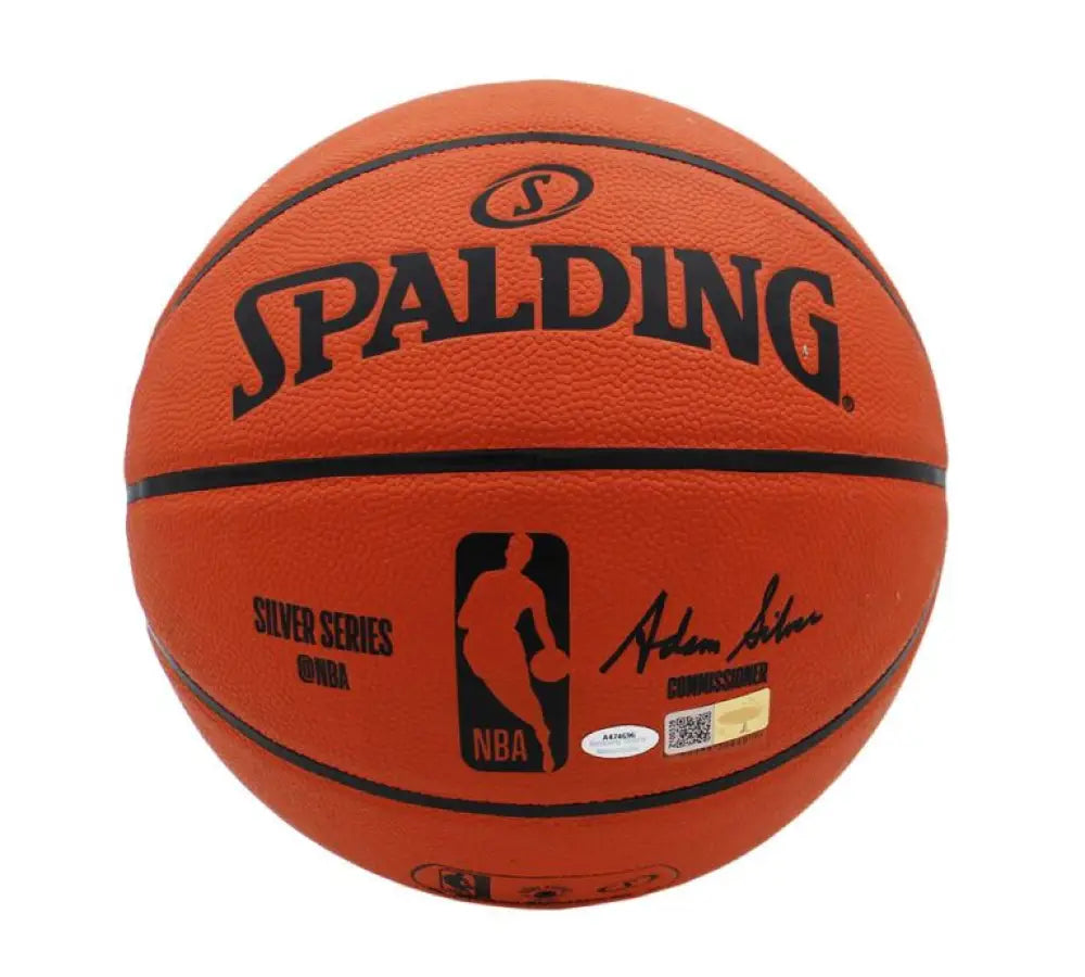 Dennis Rodman Autographed Spaulding Silver Series NBA Basketball - Basketball Memorabilia