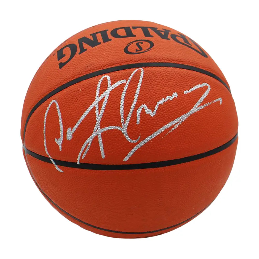 Dennis Rodman Autographed Spaulding Silver Series NBA Basketball - Basketball Memorabilia