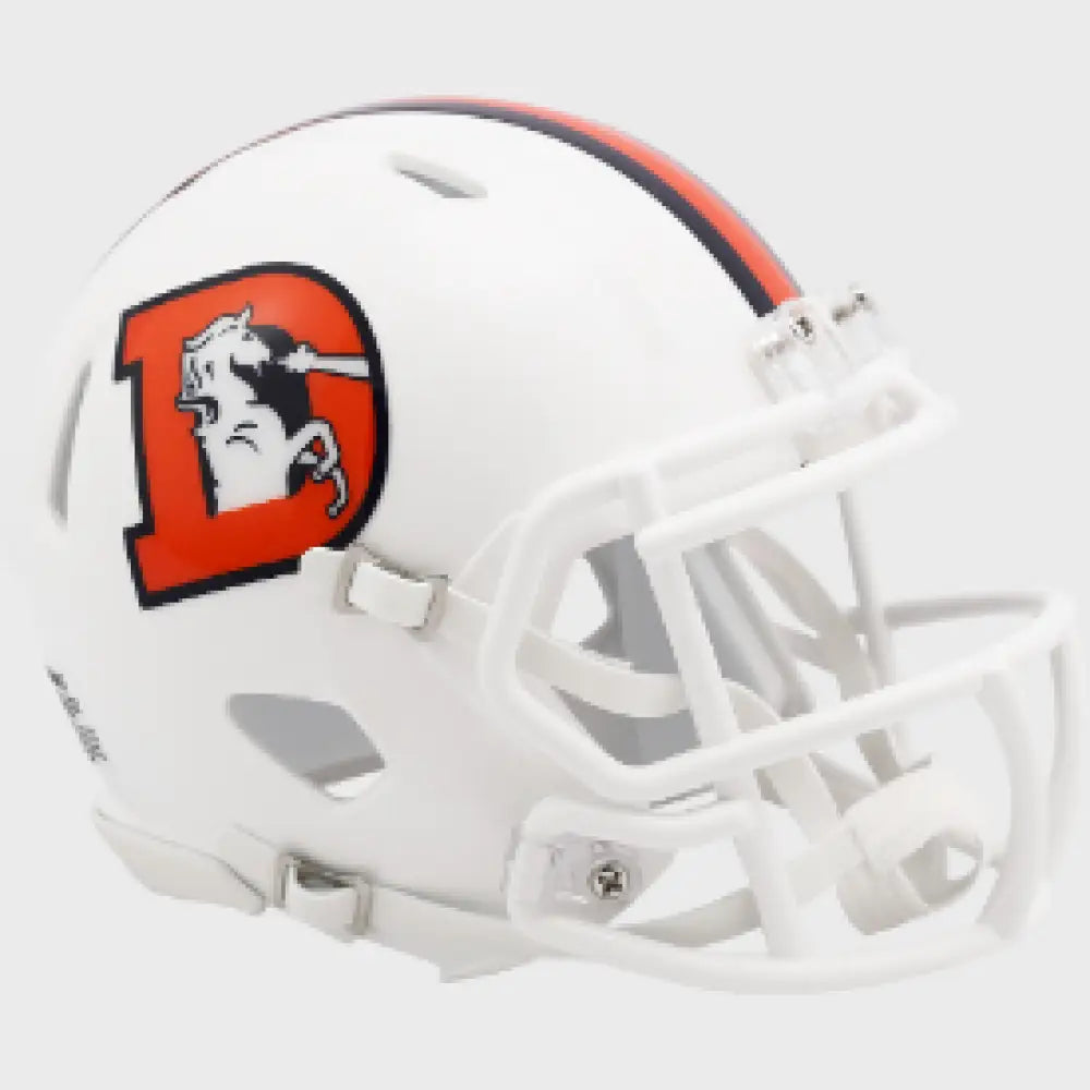 Denver Broncos NFL Mini Speed Football Helmet 2023 Snowcapped - Helmets