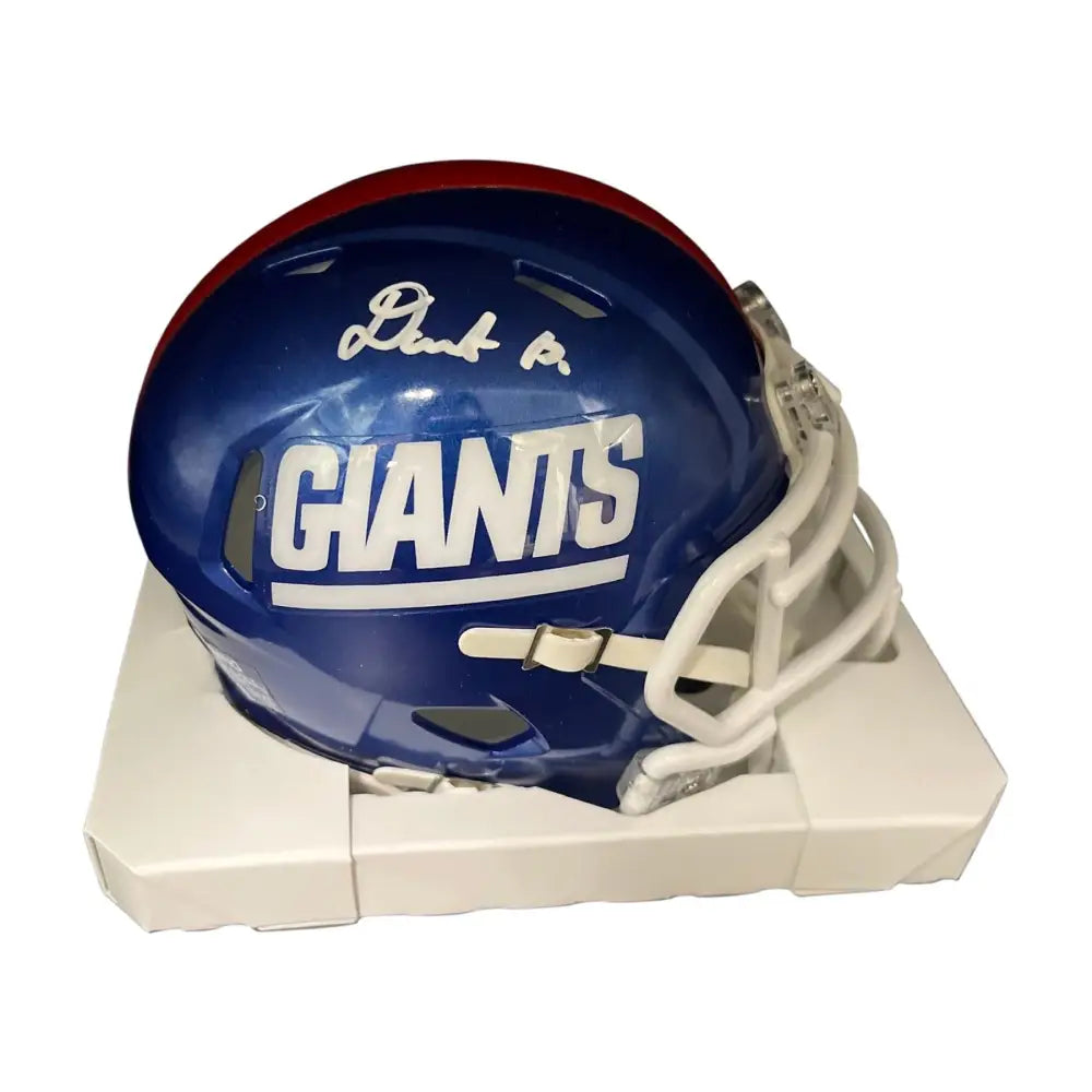 Deonte Banks Autographed Color Rush Mini Helmet - Beckett Auth - Football Memorabilia
