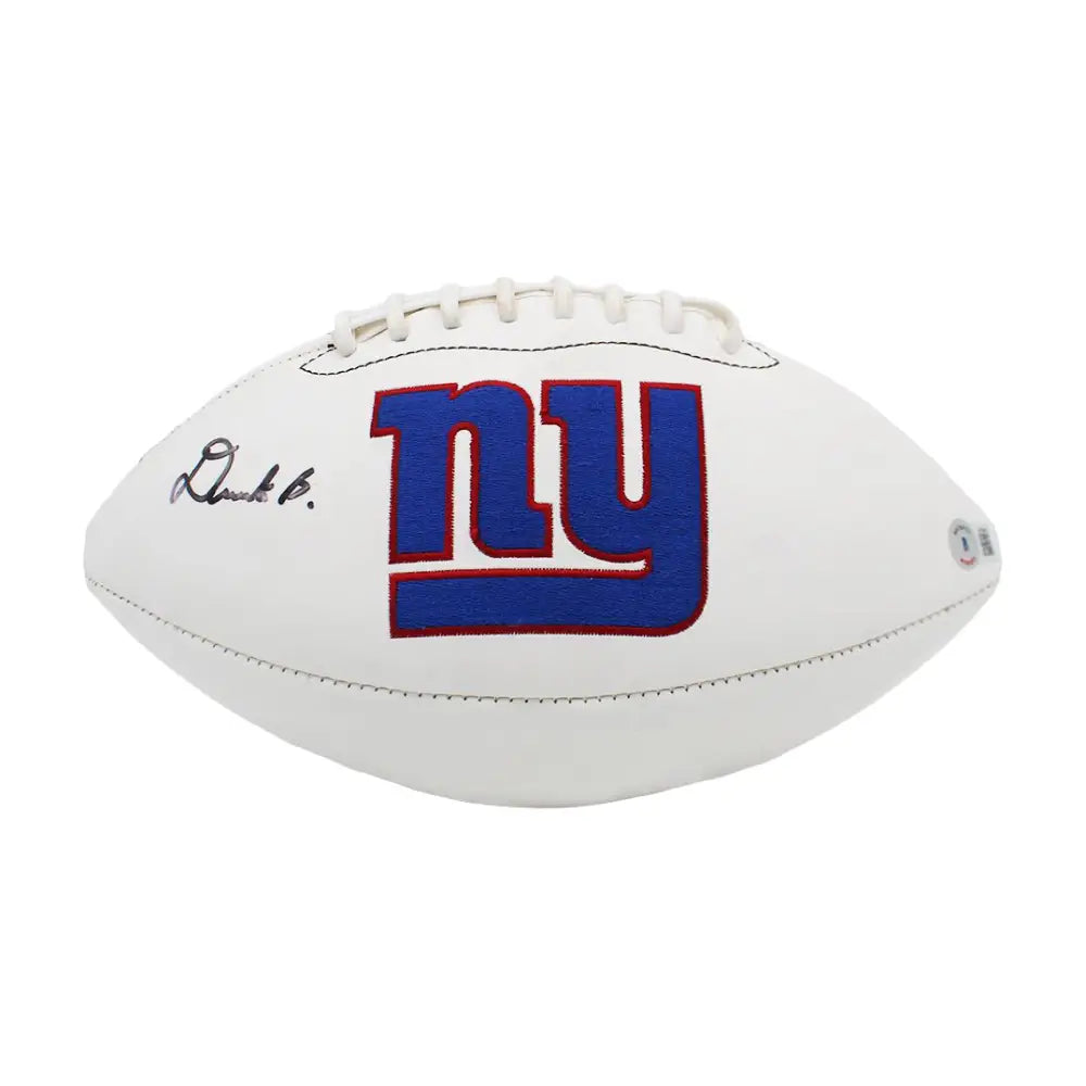Deonte Banks Autographed Wislon NY Giants Logo Football - Football Memorabilia