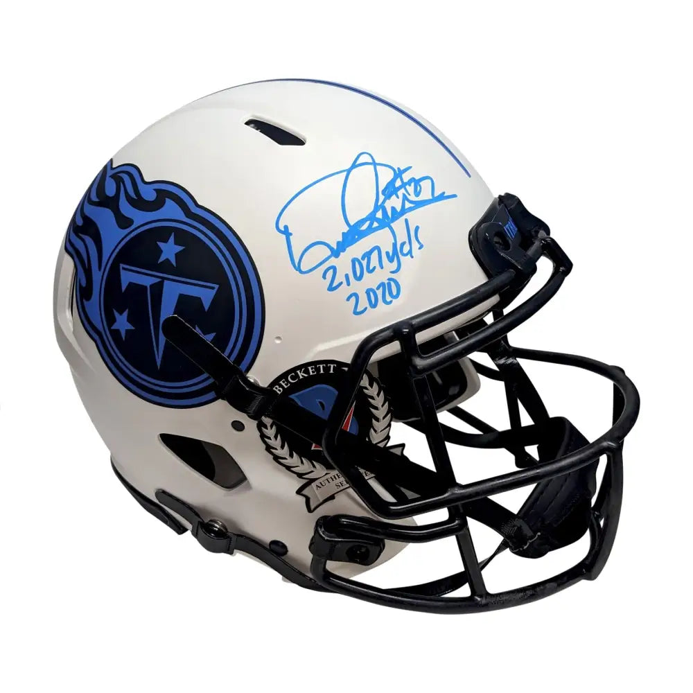 Derrick Henry Autographed Titans Lunar Full Size Authentic 2027 Inscrption - BAS - Football Memorabilia