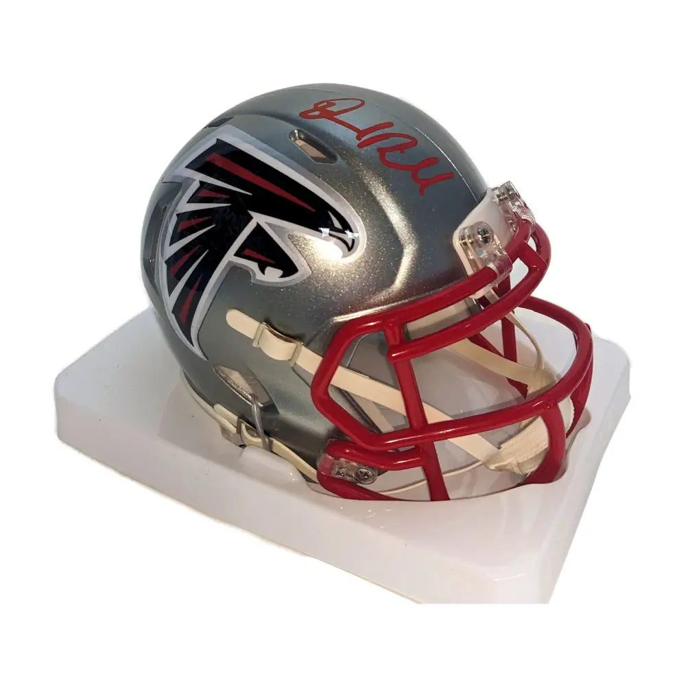 Desmond Ridder Autographed Falcons Flash Mini Helmet - BAS - Football Memorabilia