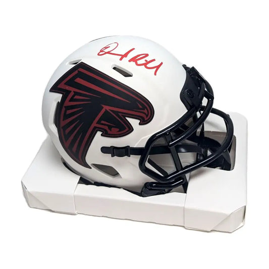 Desmond Ridder Autographed Falcons Lunar Mini Helmet- BAS - Football Memorabilia