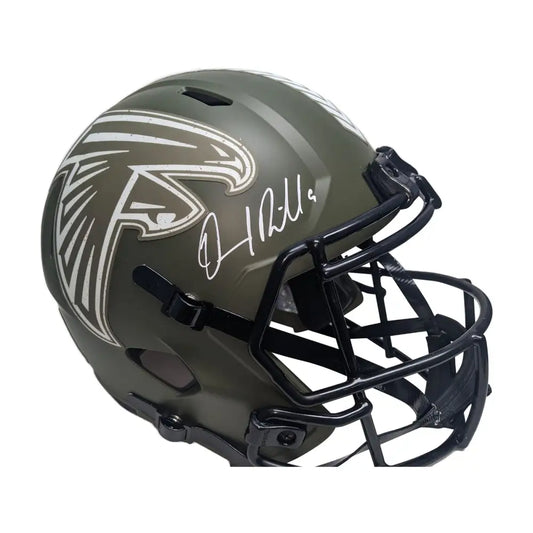 Desmond Ridder Autographed Falcons Salute Replica Full Size Helmet - BAS - Football Memorabilia