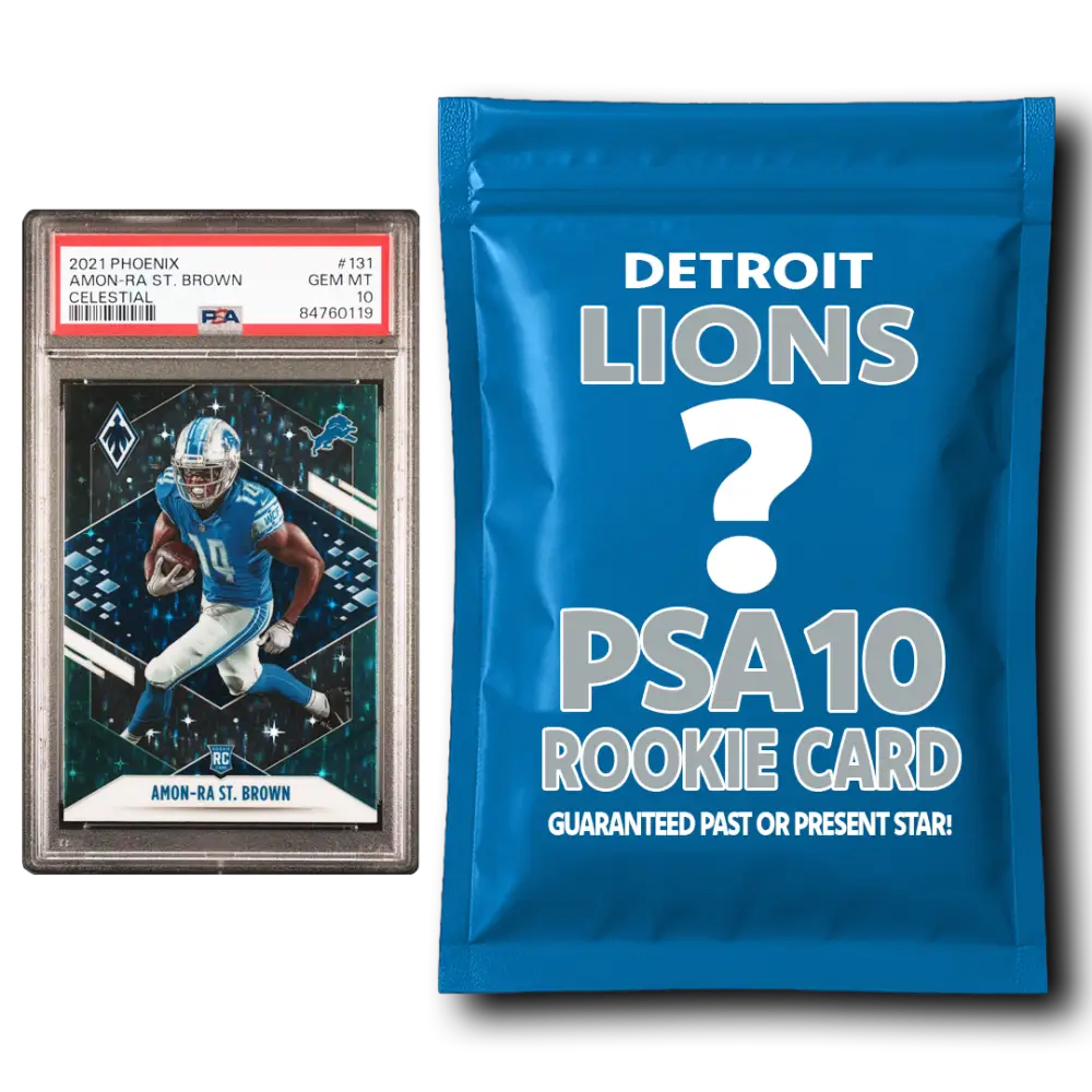 Detroit Lions PSA 10 Graded Rookie Card Mystery Pack - Football Mystery