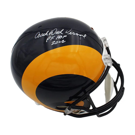 Dick Vermeil Autographed Los Angeles Rams F/S Replica Helmet - JSA - Football Memorabilia