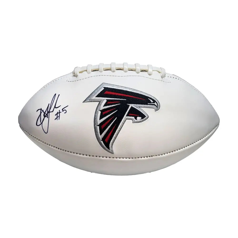 Drake London Autographed Atlanta Falcons Logo Football - BAS - Football Memorabilia