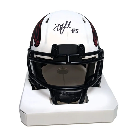 Drake London Autographed Hand Signed Atlanta Falcons Lunar Mini Football Helmet - BAS Beckett Authentication - Football