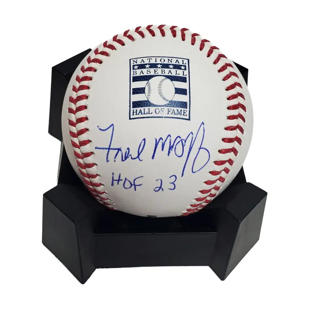 Fred McGriff signed HOF baseball w/23 HOF Inscription-PSA - Baseball Memorabilia