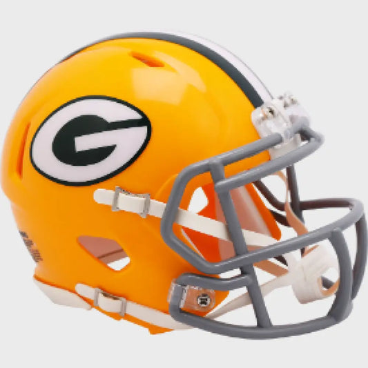 Green Bay Packers 1961 to 1979 Riddell Mini Speed Throwback Helmet - NFL - Helmets