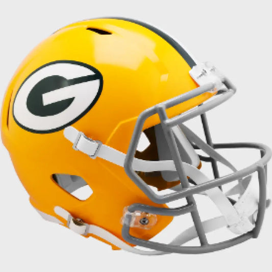 Green Bay Packers Full Size 1961 to 1979 Speed Replica Throwback Helmet - NFL - Helmets