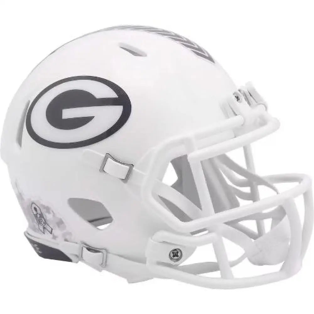 Green Bay Packers NFL Mini Speed Football Helmet SALUTE TO SERVICE 3 - Helmets