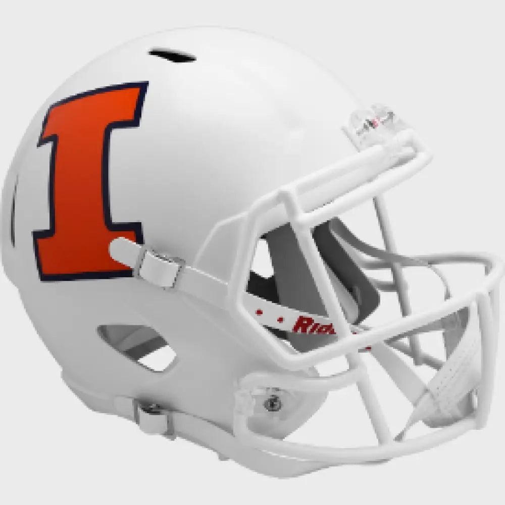 Illinois Fighting Illini Full Size Speed Replica Football Helmet Satin- NCAA - Helmets