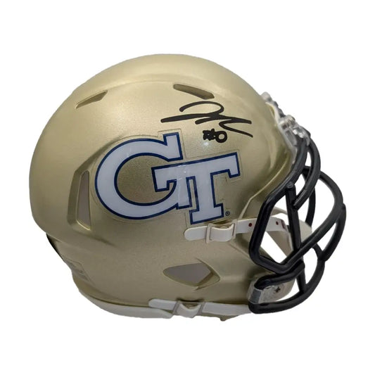 Jahmyr Gibbs Autographed Georgia Tech Yellow Jackets Riddell Speed Mini Helmet - Football Memorabilia