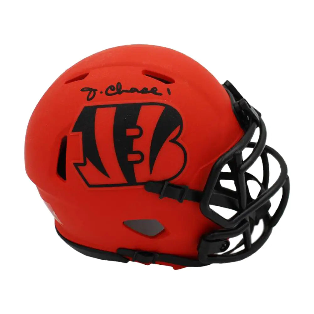 Ja’Marr Chase Autographed Bengals Rave Mini Helmet - BAS - Football Memorabilia