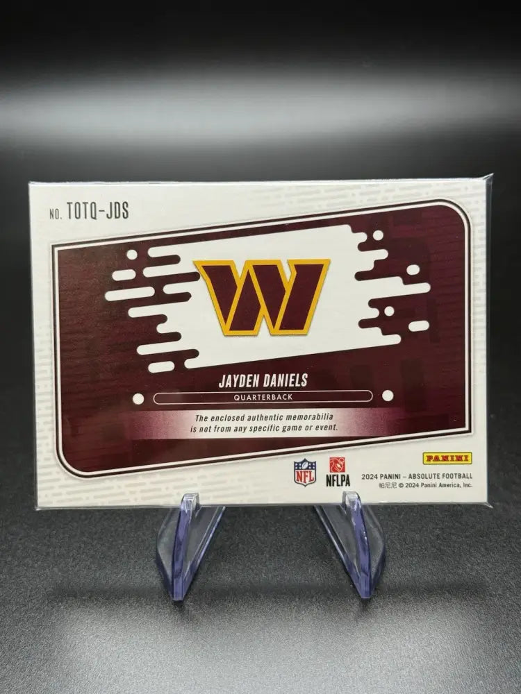 Jayden Daniels 2024 Panini Absolute Tools of the Trade RC Quad Patch 50/99