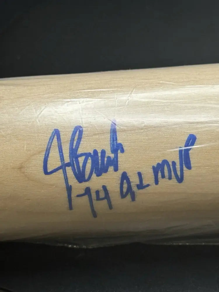 Jeff Burroughs Signed Louisville Slugger Bat “74 AL MVP” Auto Rangers