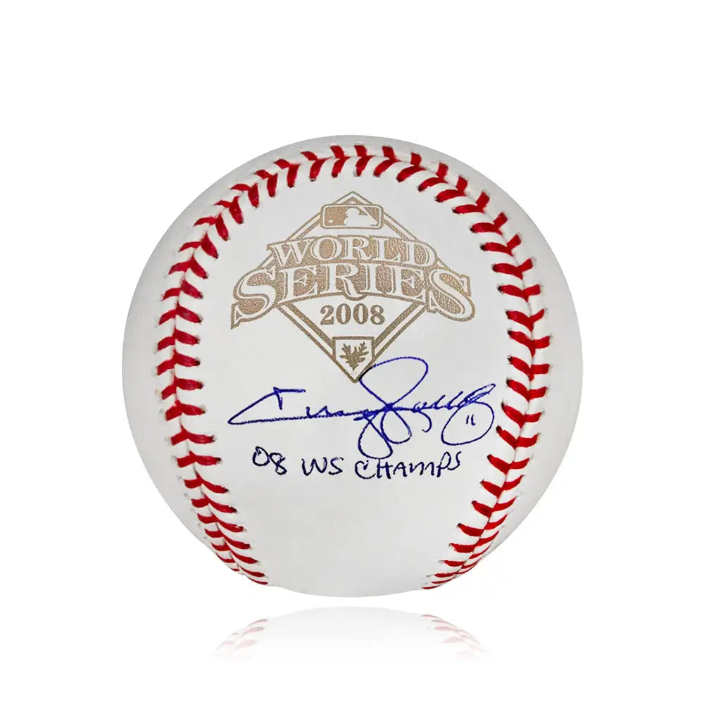 Jimmy Rollins Philadelphia Phillies Autographed 2008 World Series Baseball Inscribed WS Champs - JSA - Baseball