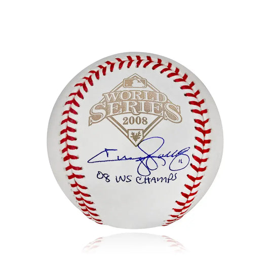 Jimmy Rollins Philadelphia Phillies Autographed 2008 World Series Baseball Inscribed WS Champs - JSA - Baseball