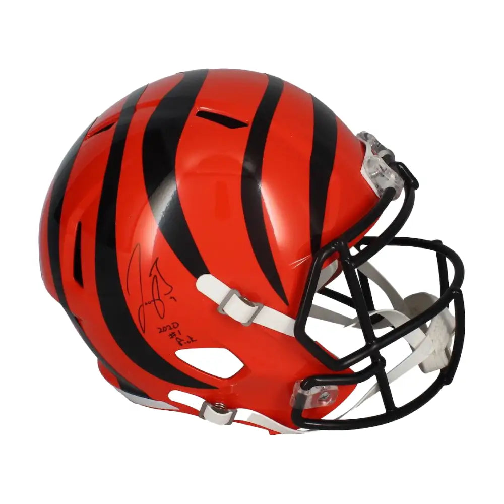 Joe Burrow Autographed Bengals Full Size Replica Speed Helmet w/ ’2020 #1 Pick’ Inscription - Football Memorabilia