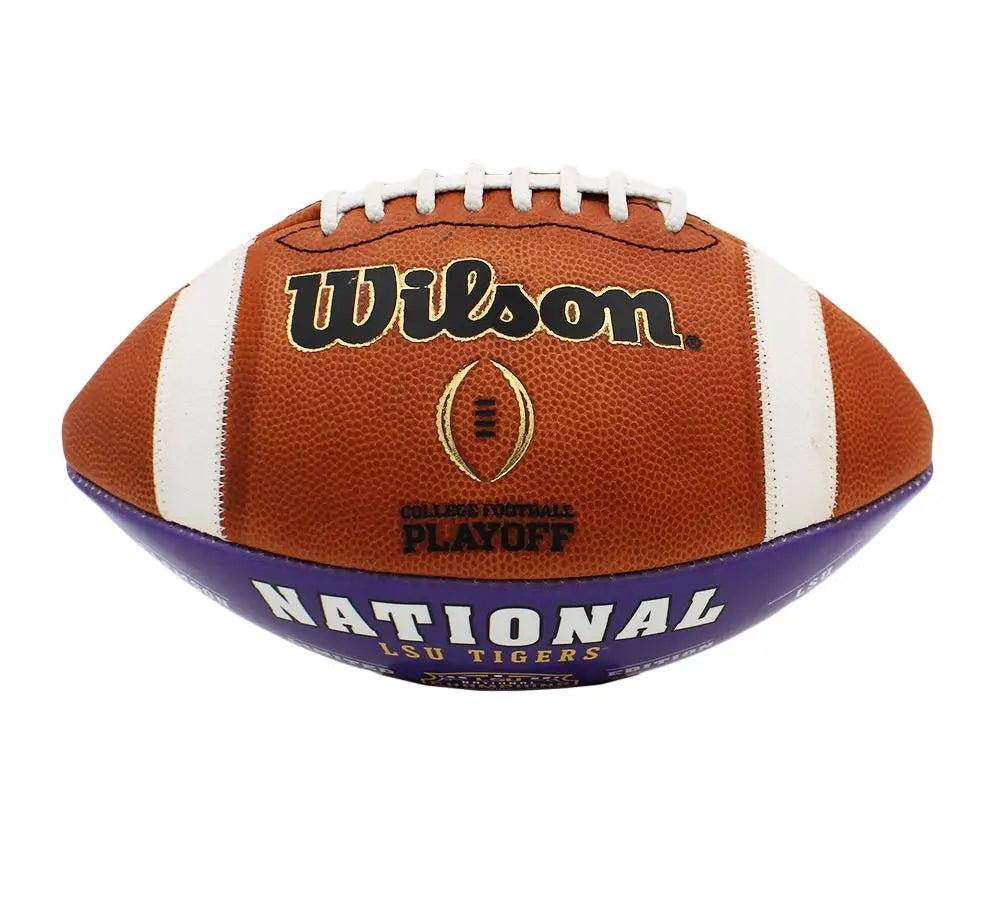 Joe Burrow Autographed CFP LSU National Champions 2019 Official Football - Football Memorabilia