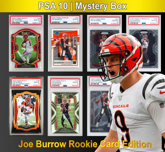 Joe Burrow PSA 10 Graded Rookie Football Card Mystery Pack - Football Mystery