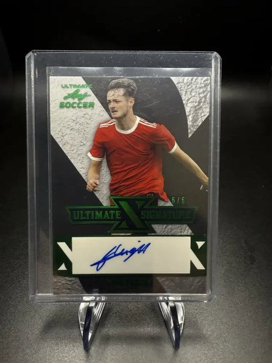 Joe Hugill 2022 Leaf Ultimate X Signature Auto Green 6/6 Manchester United